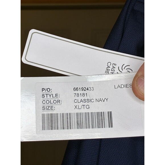 Nascar Shirt Womens X Large Polo Darlington Raceway Blue Short Sleeve Core 365 - Picture 9 of 9